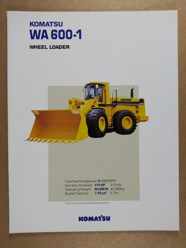 Komatsu wa600 wheel loader - komatsu, wa600-1